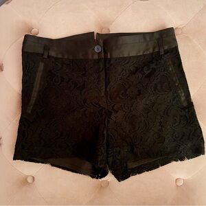 AQUA Black lace / Satin Shorts Size Small / By Bloomingdales / New no Tags